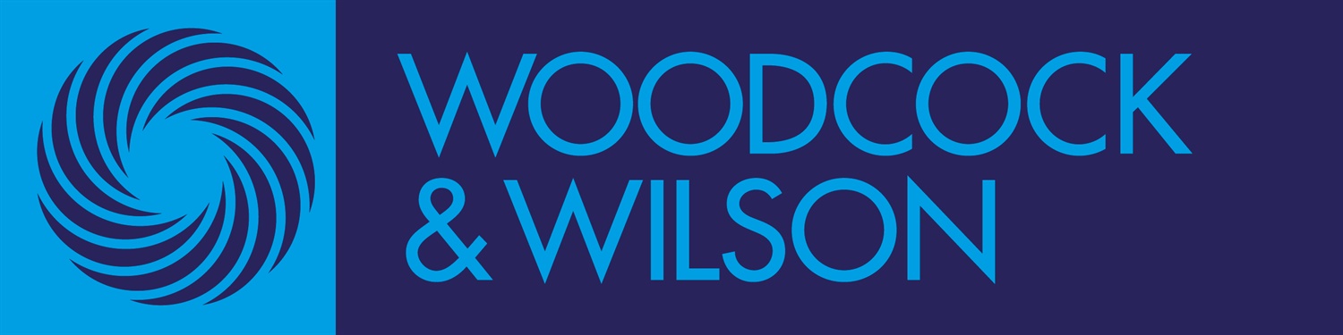 Woodcock Wilson logo light Blue